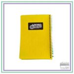 دفترچه یادداشت 1/8 فنری طلقی ماهان- رنگ زرد 80 برگ