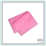 پوشه دکمه‌دار پلاستیکی جاکارتی‌دار- رنگ صورتی