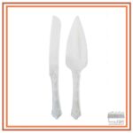 کارد و کفگیر کیک پلاستیکی 28 سانتی